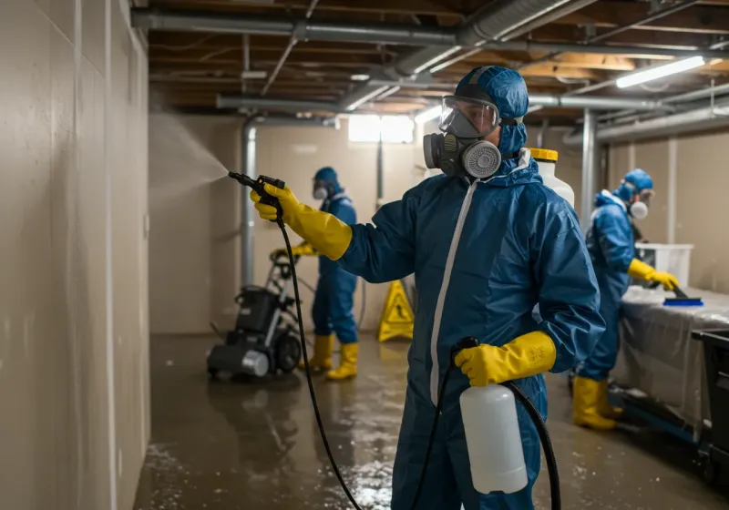 Basement Sanitization and Antimicrobial Treatment process in Powhatan Point, OH